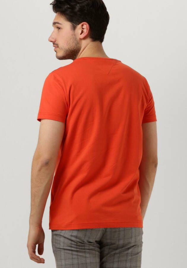 Tommy Hilfiger Oranje T-shirt Stretch Extra Slim Fit Tee