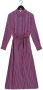 Tommy Hilfiger gestreepte maxi blousejurk rood donkerblauw - Thumbnail 3