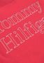 Tommy Hilfiger T-shirt met logo koraalrood Meisjes Katoen Ronde hals Logo 176 - Thumbnail 3