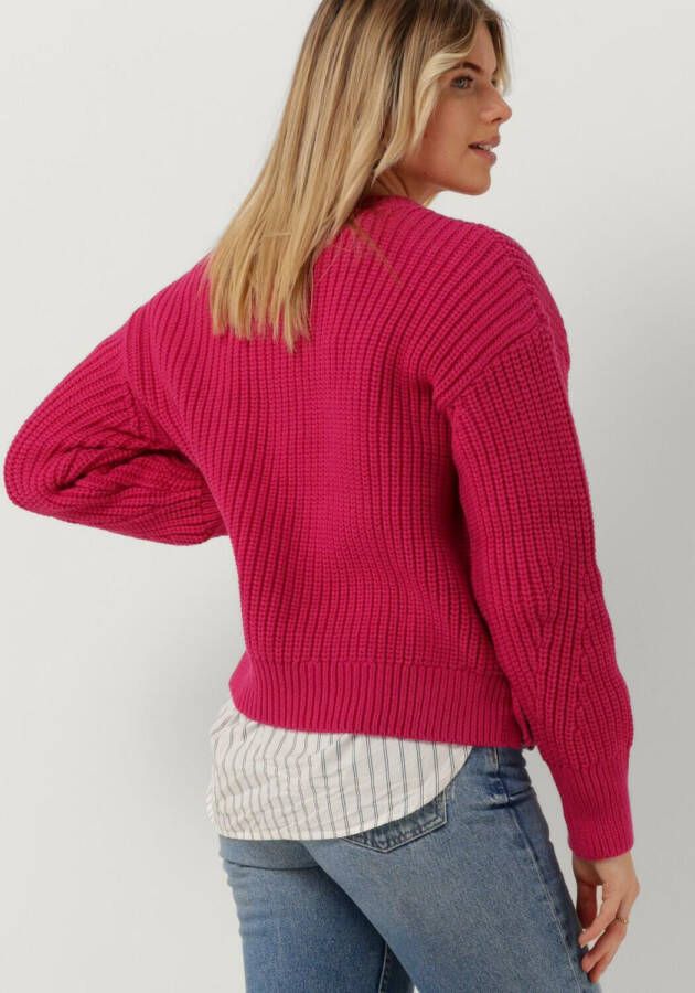 Tommy Hilfiger Roze Trui Org Cotton Button C-nk Sweater