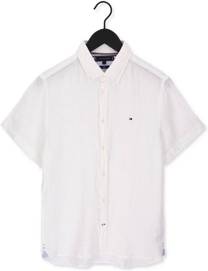 Tommy Hilfiger Witte Casual Overhemd Pigment Dyed Li Sf Shirt S s