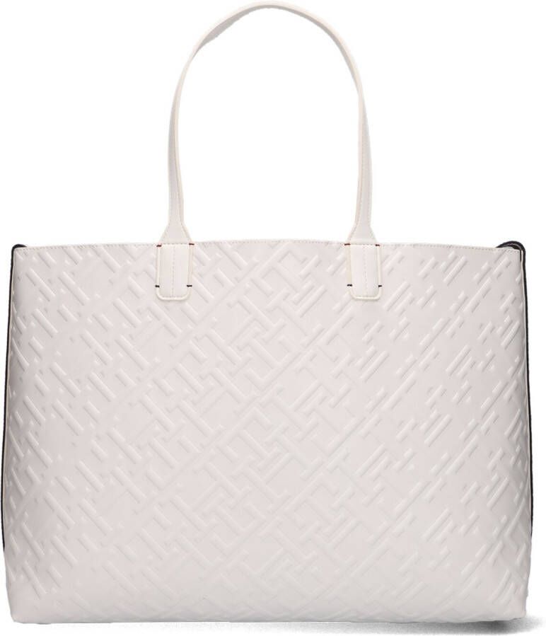Tommy Hilfiger Witte Shopper Iconic Tommy Tote Mono