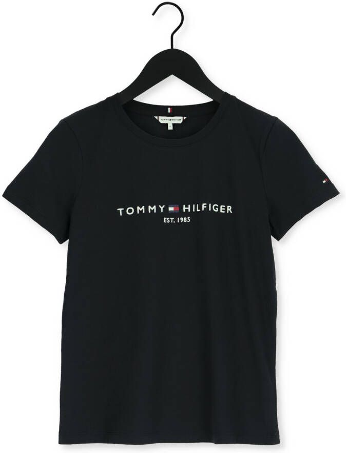 Tommy Hilfiger Zwarte T-shirt Heritage Hilfiger C-nk Reg Tee