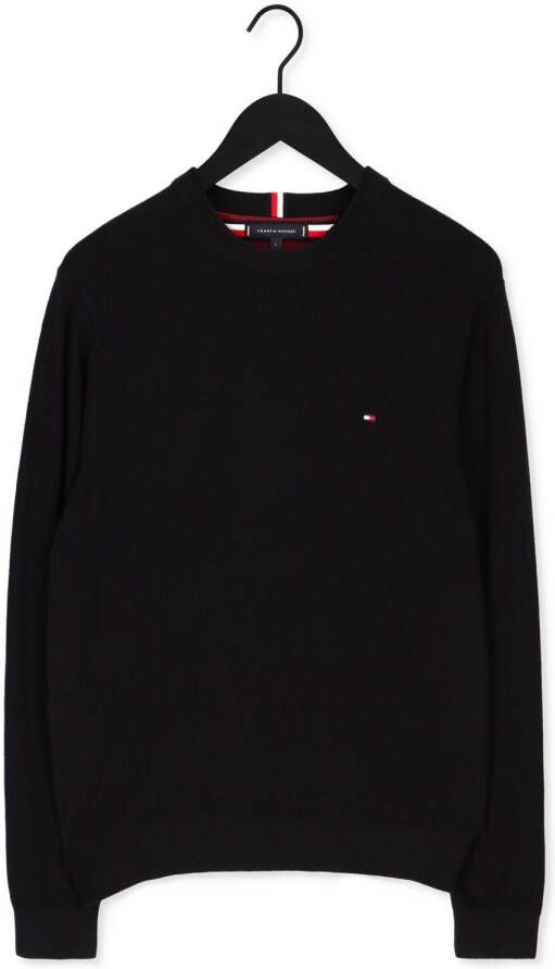 TOMMY HILFIGER Heren Truien & Vesten Pima Org Ctn Cashmere Crew Neck Zwart