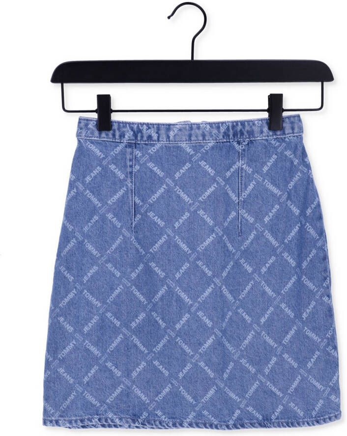 Tommy Jeans Blauwe Minirok Tjw Denim Monogram Mini Skirt