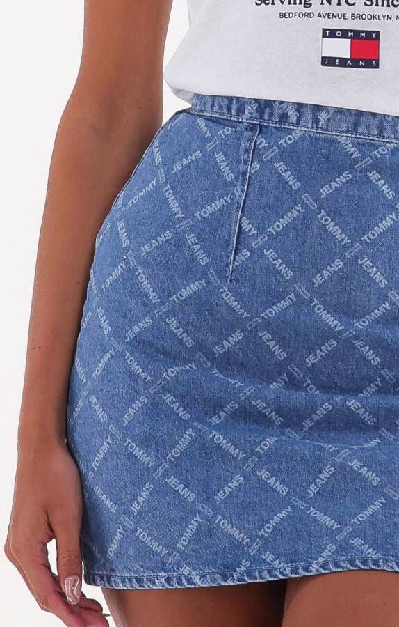Tommy Jeans Blauwe Minirok Tjw Denim Monogram Mini Skirt