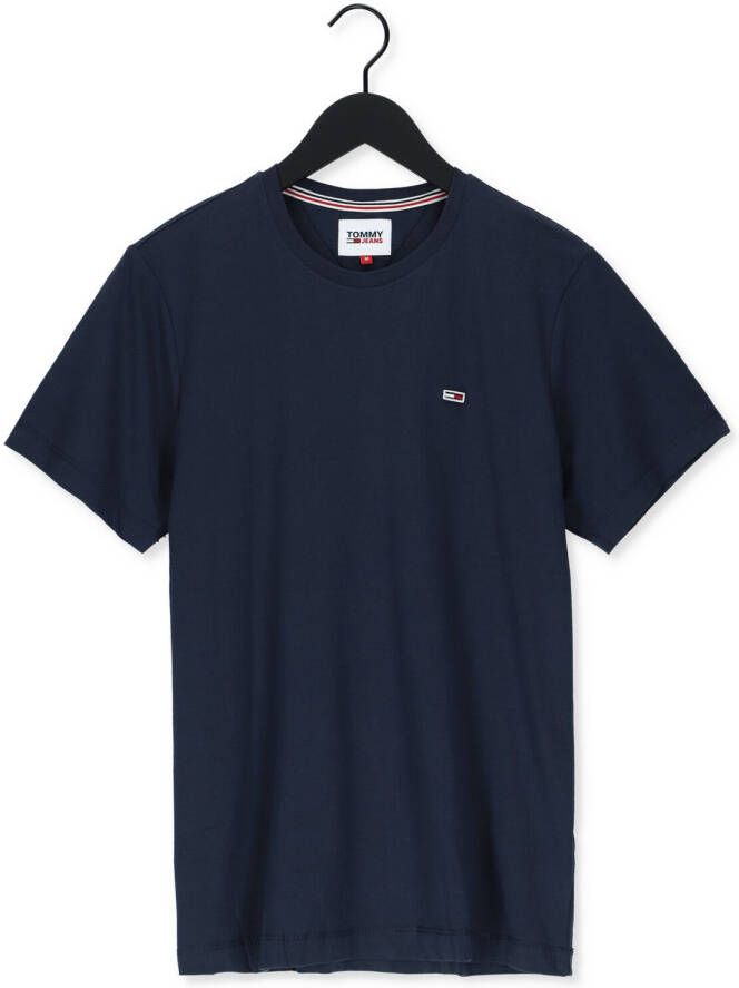 TOMMY JEANS Heren Polo's & T-shirts Tjm Classic Jersey C Neck Donkerblauw