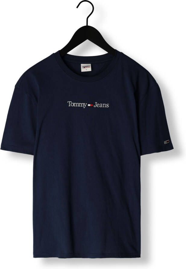 Tommy Jeans Donkerblauwe T-shirt Tjm Classic Linear Logo Tee