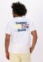 Tommy Jeans Gebroken Wit T-shirt Tjm Floral Flag Tee - Thumbnail 3