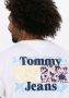 Tommy Jeans Gebroken Wit T-shirt Tjm Floral Flag Tee - Thumbnail 4