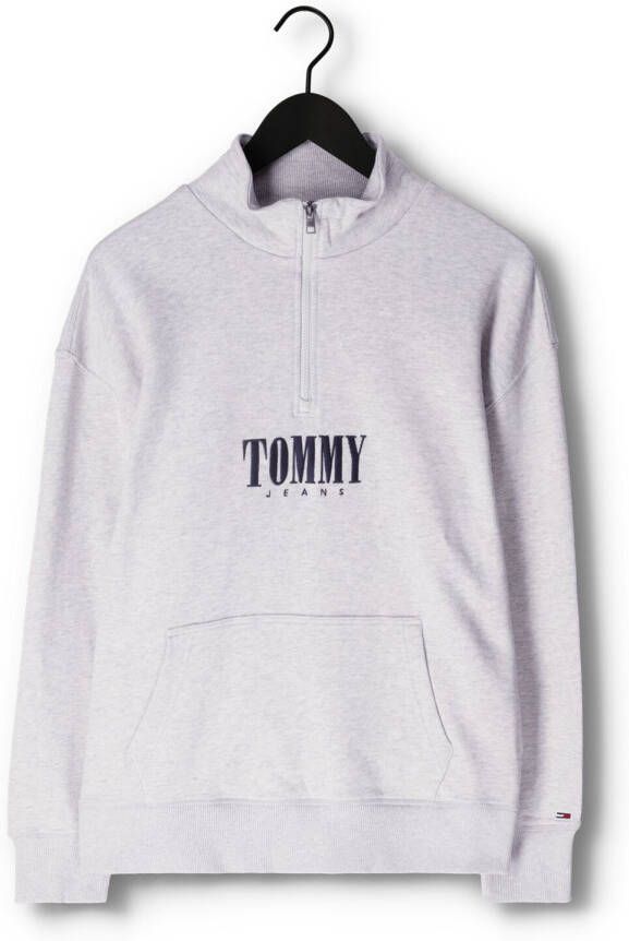 Tommy Jeans Grijze Trui Tjm Rlxd Authentic Half Zip