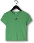 Tommy Jeans Groene T-shirt Tjw Bby Rib Xs Badge - Thumbnail 6