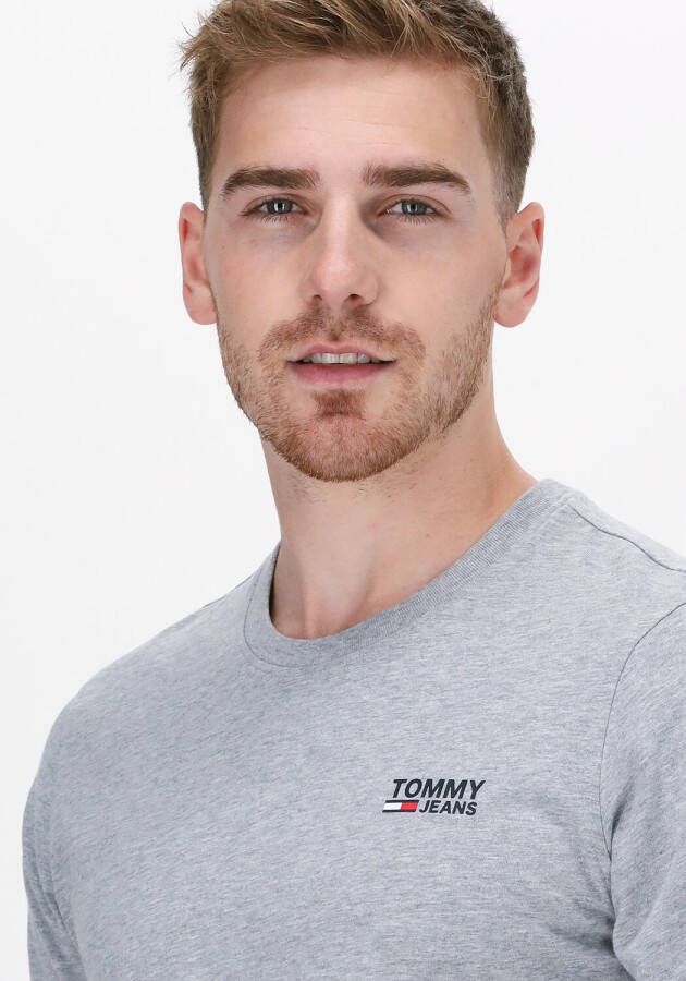 TOMMY JEANS Heren Polo's & T-shirts Tjm Regular Corp Logo C Neck Lichtgrijs