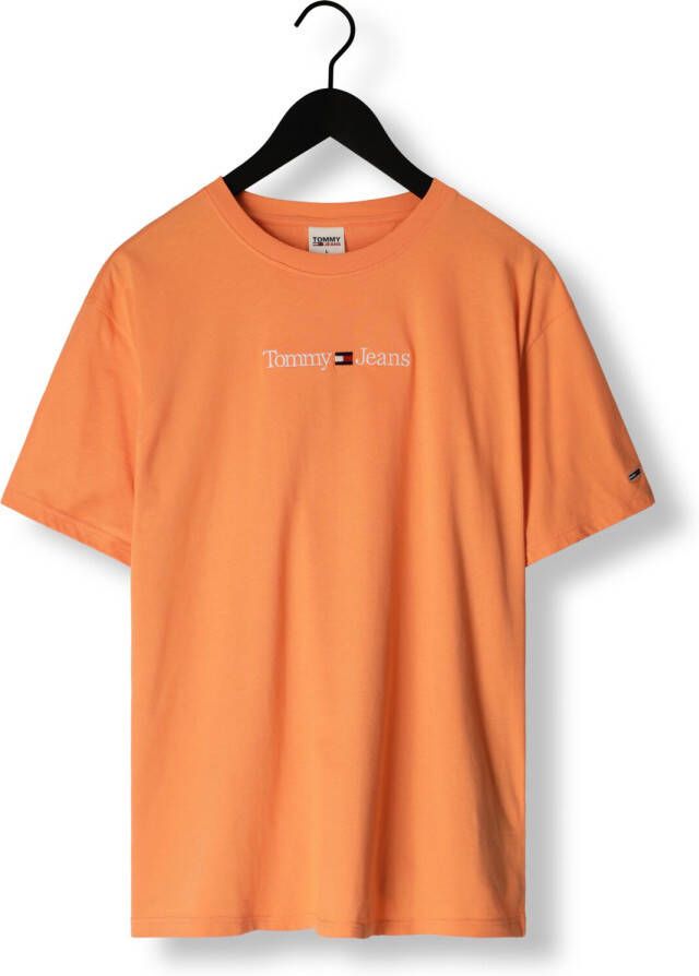 Tommy Jeans Oranje T-shirt Tjm Classic Linear Logo Tee