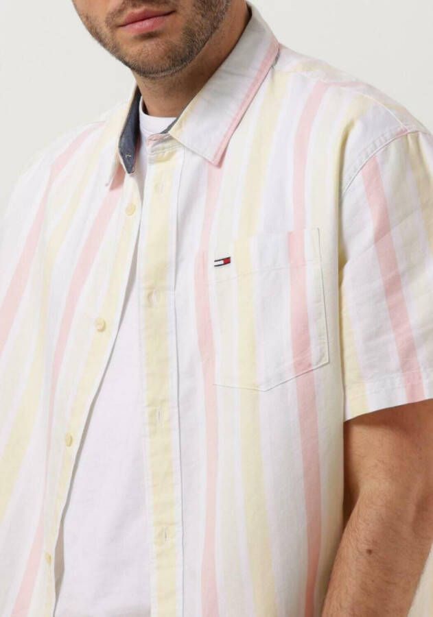 TOMMY JEANS Heren Overhemden Tjm Clsc Bold Stripe Shirt Wit
