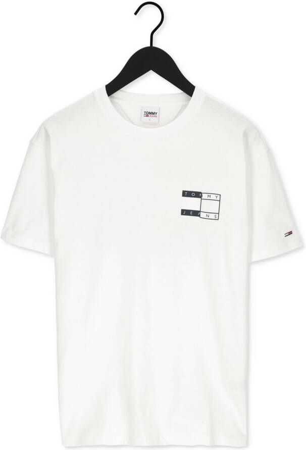 TOMMY JEANS Heren Polo's & T-shirts Tjm Twisted Flag Tee Wit