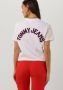 TOMMY JEANS Dames Tops & T-shirts Tjw Cls Varsity Prep 2 Tee Wit - Thumbnail 6