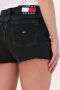 Tommy Jeans high waist korte spijkerbroek met patches denim black - Thumbnail 5