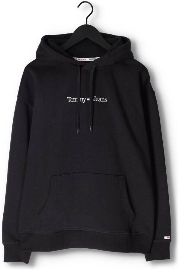 Tommy Jeans Zwarte Sweater Tjm Reg Linear Hoodie