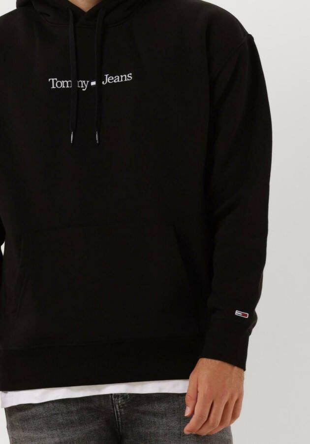 Tommy Jeans Zwarte Sweater Tjm Reg Linear Hoodie