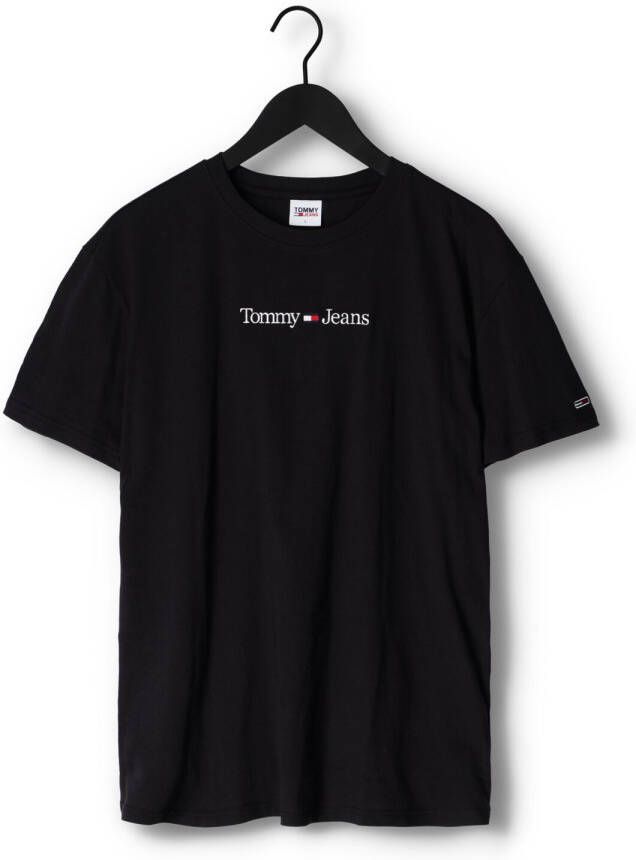 Tommy Jeans Zwarte T-shirt Tjm Classic Linear Logo Tee