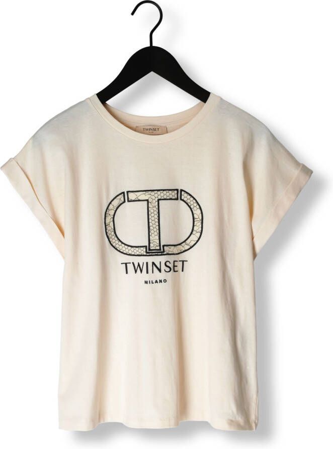 TWINSET MILANO Dames Tops & T-shirts 13457838-cpc Gebroken Wit
