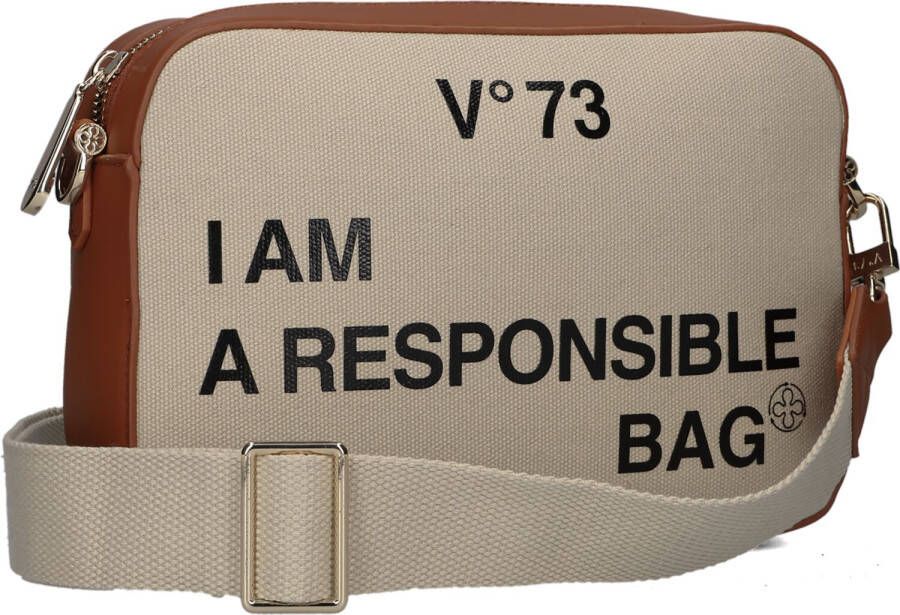 V73 Beige Schoudertas Responsibility Bis Camera Bag