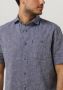 Vanguard Blauwe Casual Overhemd Short Sleeve Shirt Linen Cotton Blend - Thumbnail 4