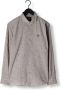 VANGUARD Heren Overhemden Long Sleeve Shirt Linen Cotton Blend 2 Tone Bruin - Thumbnail 4