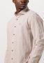 Vanguard Bruine Casual Overhemd Long Sleeve Shirt Linen Stripe - Thumbnail 3
