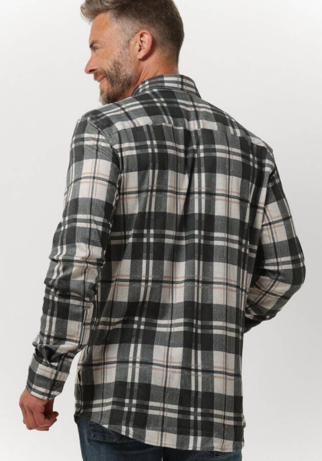 Vanguard Groene Casual Overhemd Long Sleeve Shirt Check Printed On Soft Jersey