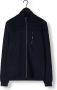 VANGUARD Heren Truien & Vesten Zip Jacket Cotton Bonded Mouline Donkerblauw - Thumbnail 1