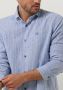 VANGUARD Heren Overhemden Long Sleeve Shirt Linen Cotton Blend Stripe Lichtblauw - Thumbnail 4