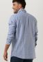 VANGUARD Heren Overhemden Long Sleeve Shirt Linen Cotton Blend Stripe Lichtblauw - Thumbnail 6