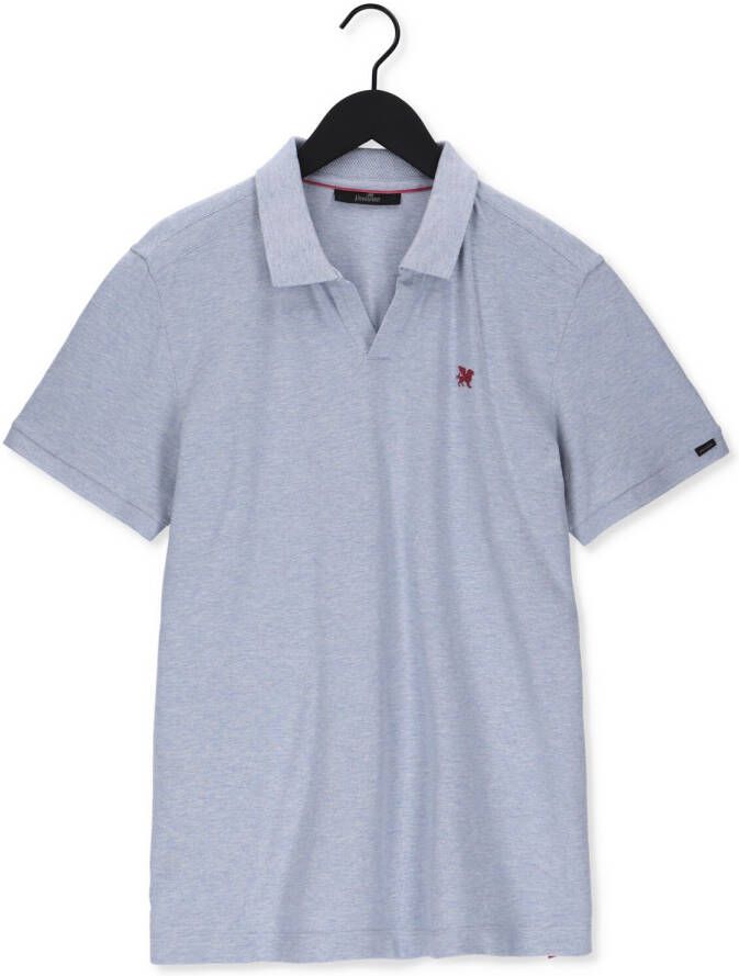 Vanguard Lichtblauwe Polo Short Sleeve Polo Pique Stretch Peached