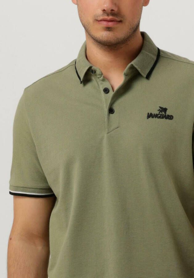 Vanguard Olijf Polo Short Sleeve Polo Cotton Poly Waffle Structure