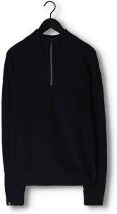 Vanguard Half zip collar cotton mouline black Zwart Heren
