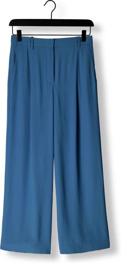 VANILIA Dames Broeken Crepe Tailored Wide Pant Blauw