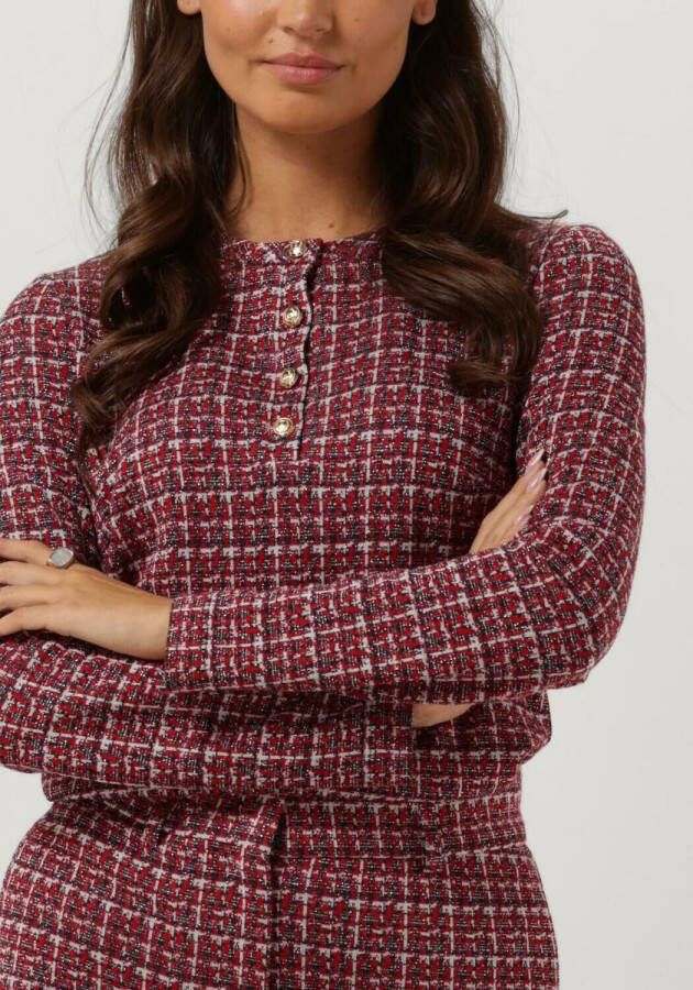 VANILIA Dames Tops & T-shirts Tartan Tweed Longsleeve Rood