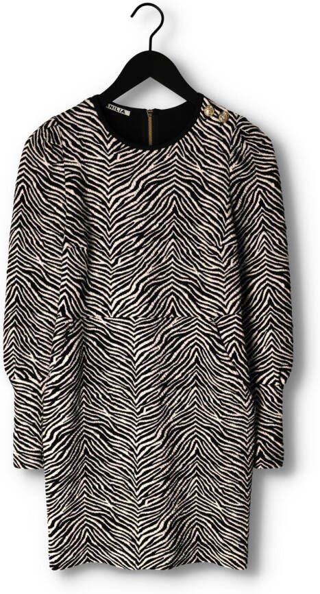 VANILIA Dames Jurken Zebra Gold Mini Zwart