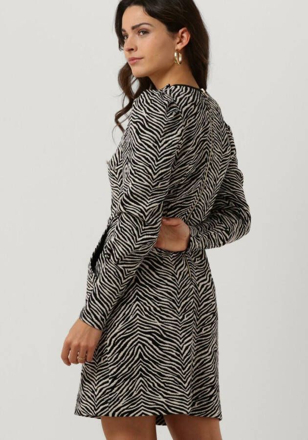 VANILIA Dames Jurken Zebra Gold Mini Zwart