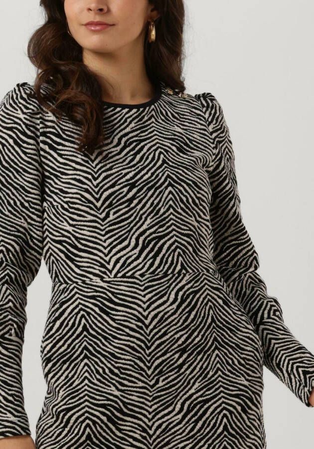 VANILIA Dames Jurken Zebra Gold Mini Zwart