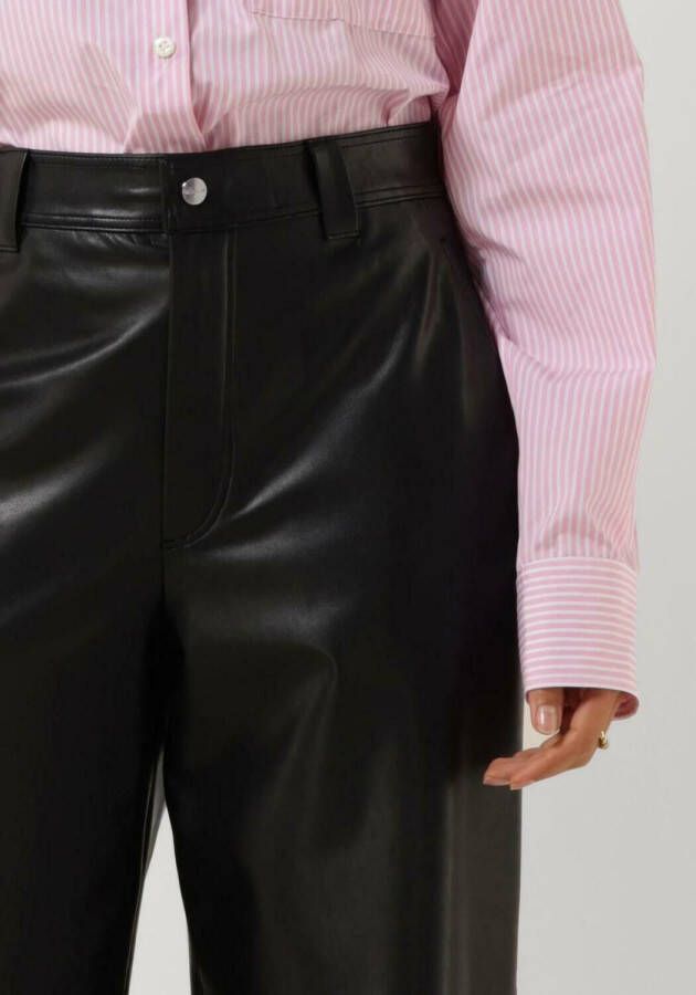 VANILIA Dames Broeken Vegan Leather Trousers Zwart