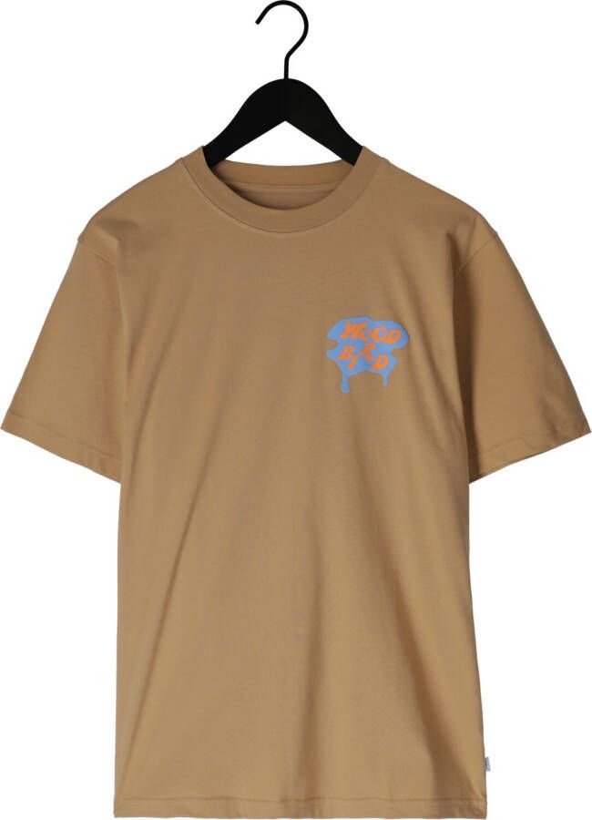 Woodbird Camel T-shirt Kaleb Oase Tee