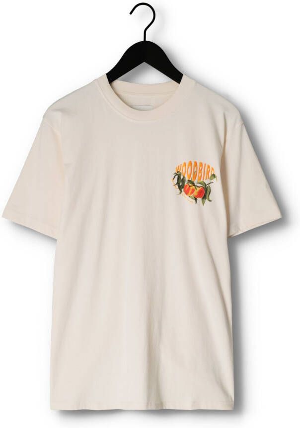 Woodbird Gebroken Wit T-shirt Rics Peach Tee