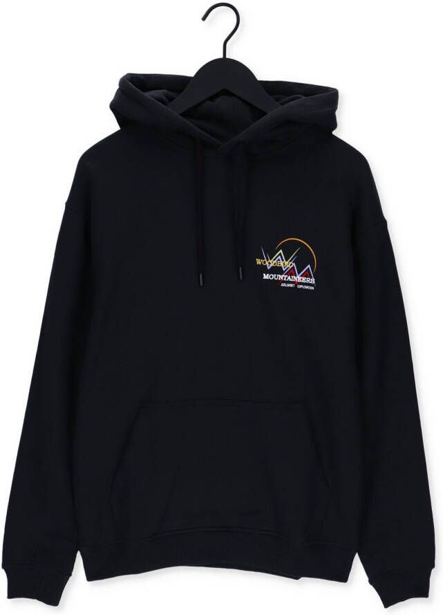 Woodbird Zwarte Sweater DAsh Mountaineer Hoodie