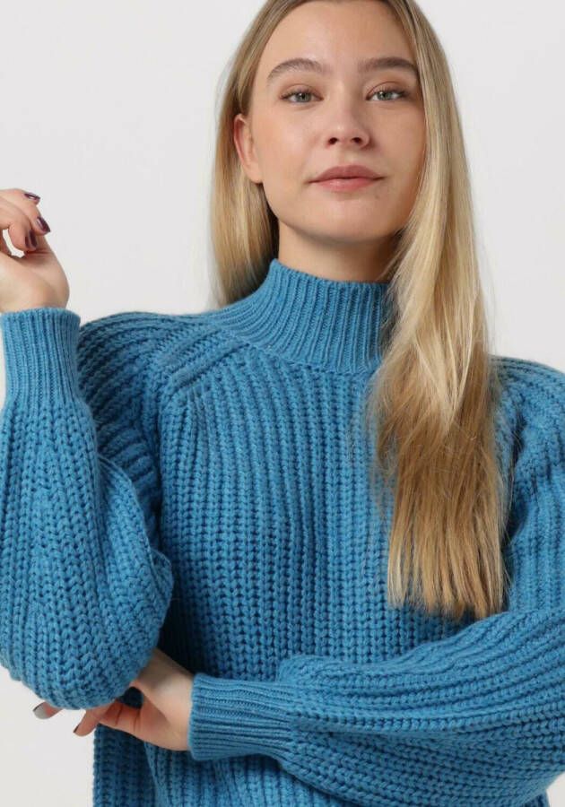 Y.A.S. Dames Truien & Vesten Yasultra Ls High Neck Knit Pullover Blauw