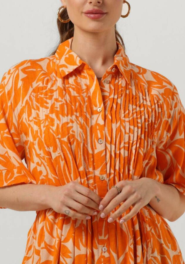 Y.A.S. Oranje Midi Jurk Yaslefira 2 4 Long Shirt Dress S.