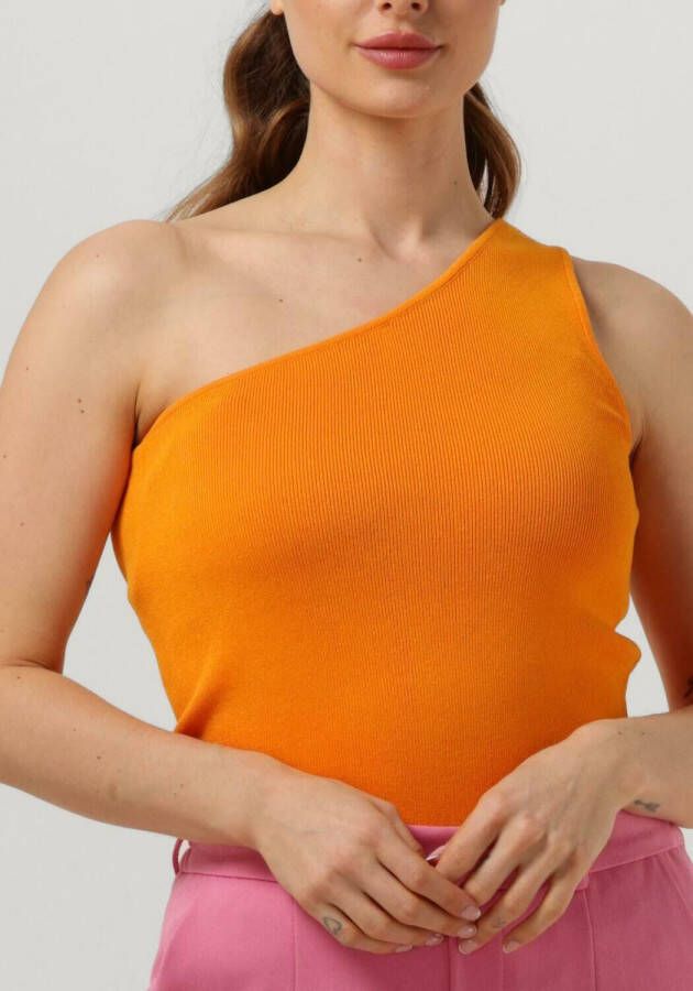 Y.A.S. Dames Tops & T-shirts Yasmilla One Shoulder Knit Top S. Oranje