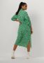 Ydence blousejurk Palmer met bladprint en plooien groen blauw - Thumbnail 5